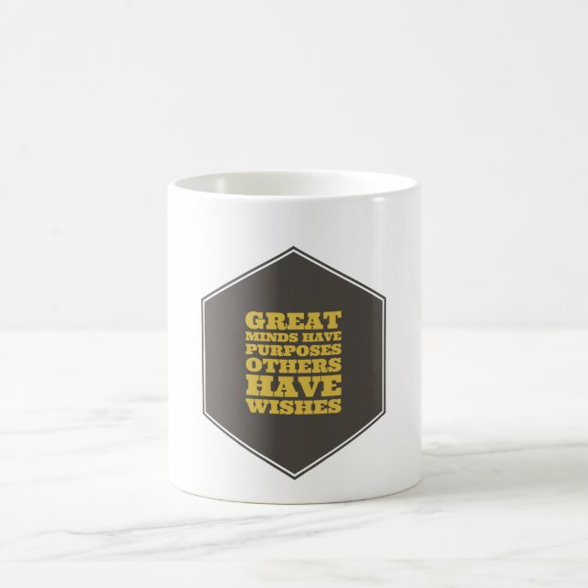 Große Denker haben Ziele, die andere haben Wünsche Kaffeetasse (Mittel)