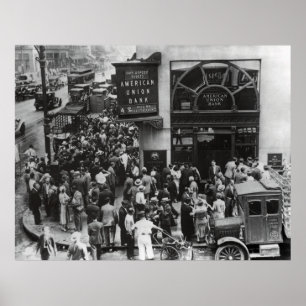 GROSSE DEPRESSIONSBANK LAUFEN 1931 POSTER