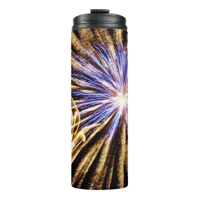 Größe der Anzeige von Fireworks Thermosbecher (Vorderseite)