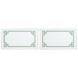 Größe des grünen griechischen Schlüssels Kissenbezug