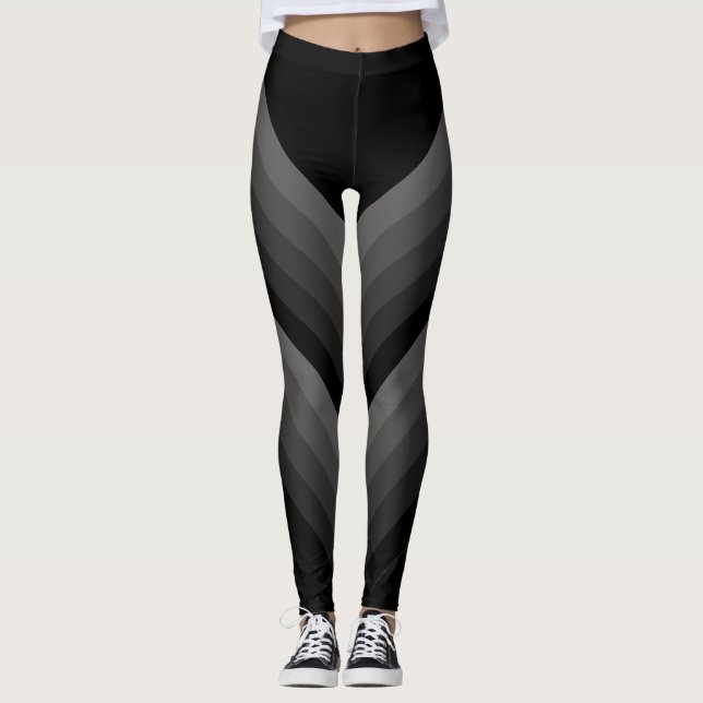 Große diagonale Gradientstreifen Leggings (Vorderseite)