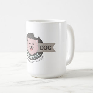 Große digitale Kaffeetasse Pink Dog Digital