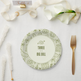 Große Dill-Gurken-Papierplatte Pappteller
