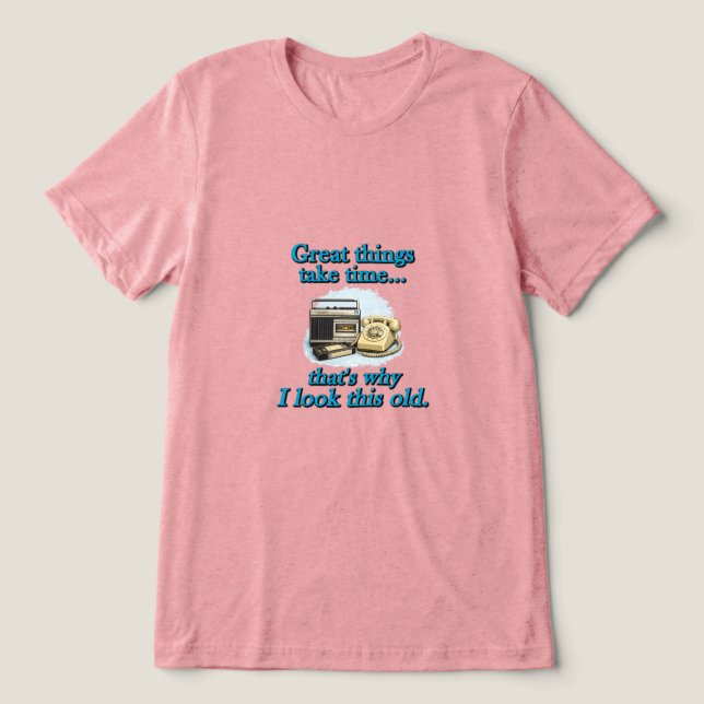 Große Dinge brauchen Zeit Tri-Blend Shirt (Design Vorderseite)