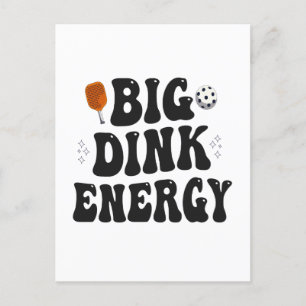 Große Dink-Energie Lustiger Pickleball Dinking Cha Postkarte
