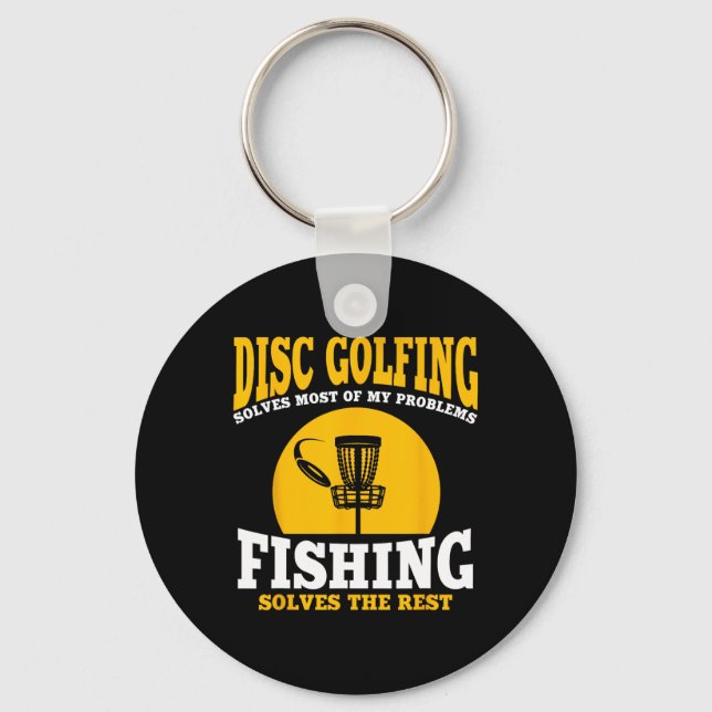 Große Disk Golf- und Fishing-Geschenke Schlüsselanhänger (Vorderseite)