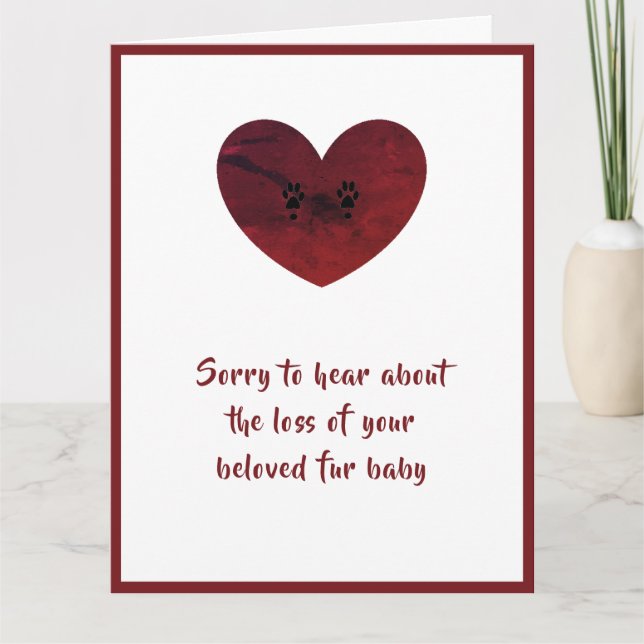 Große Dog Sympathy-Karte von dalDesignNZ Karte (Vorderseite)