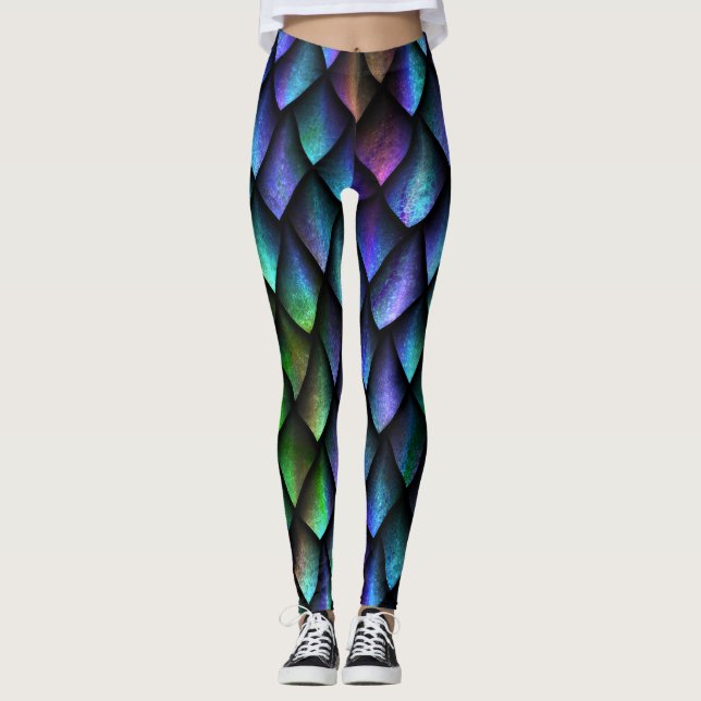 Große Drachenskala Leggings (Vorderseite)