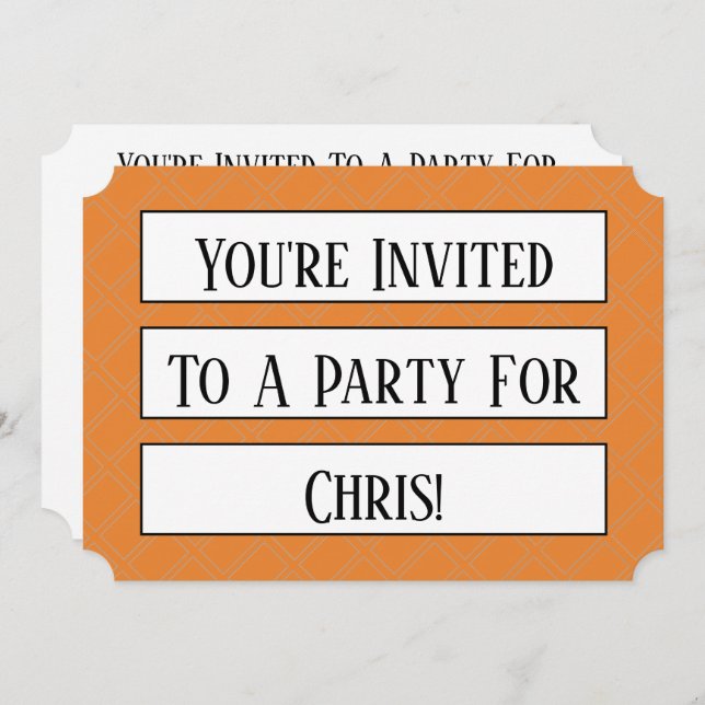 Große Druckeinladung Diamant Serienvorlage Einladung (Vorne/Hinten)