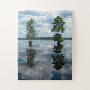 Große dunkle Sumpflandschaft North Carolina Puzzle