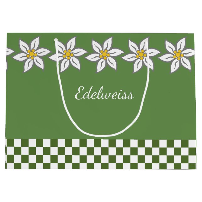Große Edelweiss-Geschenktasche Geschenktüte (Vorderseite)