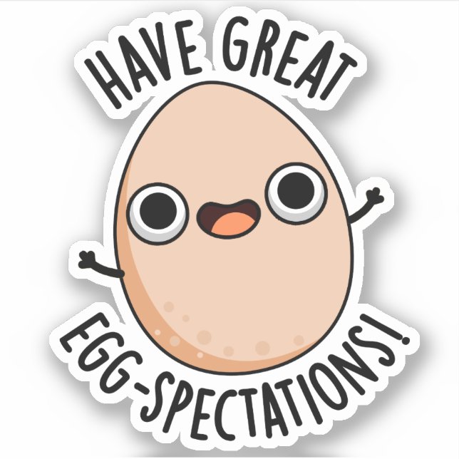 Große Ei-Spektakel Funny Egg Pun Aufkleber (Vorderseite)
