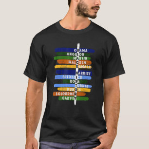 Große einflussreiche amerikanische Führer schwarze T-Shirt