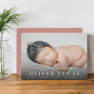 Große Einführung   Ankündigung von Foto zur Geburt