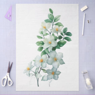 Große elegante Jasmine Decoupage Seidenpapier