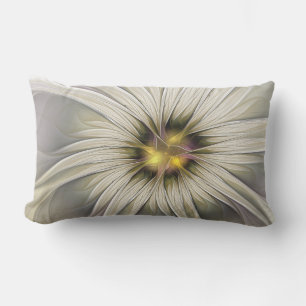 Große Elfenbein-Blume, abstrakte moderne fraktale Kissen Für Draußen