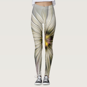 Große Elfenblume, abstrakte moderne fraktale Kunst Leggings