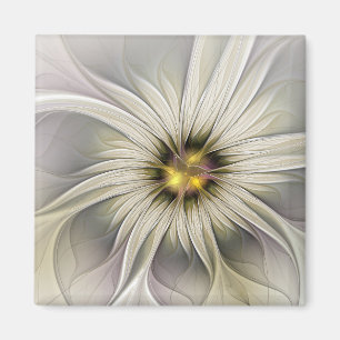 Große Elfenblume, abstrakte moderne fraktale Kunst Magnet