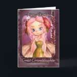 Große - Enkelin Geburtstags-Karte - niedliche rosa Karte<br><div class="desc">Große - Enkelin Geburtstags-Karte - niedliche rosa Fee</div>