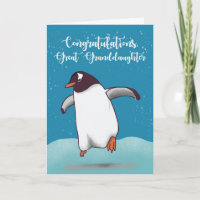 Große Enkelin Herzlichen Glückwunsch Pinguin Jumpi