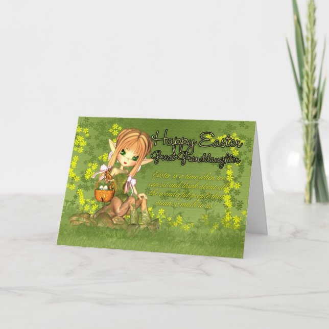 Große - Enkelin - Ostern-Karte - niedlicher Feiertagskarte (Vorderseite)