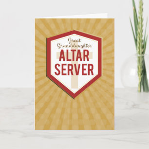 Große Enkeltochter Altar Server Herzlichen Glückwu Karte