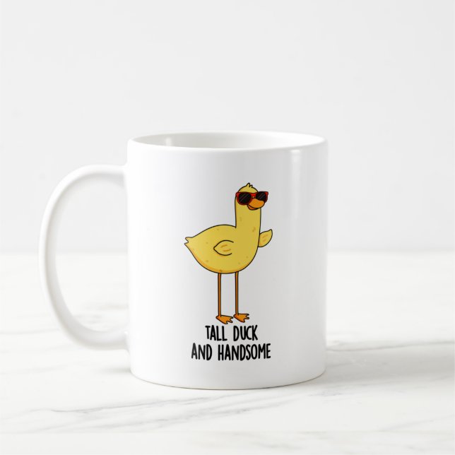 Große Ente und ansprechende, lustige Tierpuppe Kaffeetasse (Links)