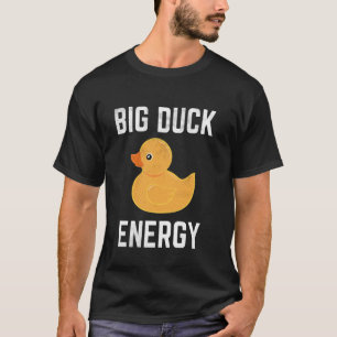 Große Enten-Energie Lustiges Meme Orange Gummiente T-Shirt