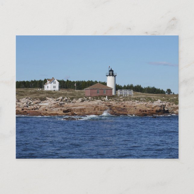 Große Enteninsel Lighthouse-Maine-Postkarte Postkarte (Vorderseite)