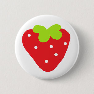 Große Erdbeere Button