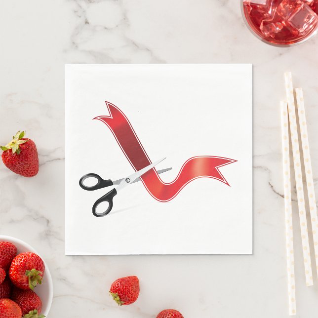 Große Eröffnungs-Feierlichkeiten Scheren Schneiden Serviette (Von Creator hochgeladen)