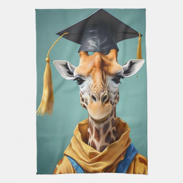 Große Errungenschaften: Ein Giraffentag, ein Absch Geschirrtuch (Vertikal)