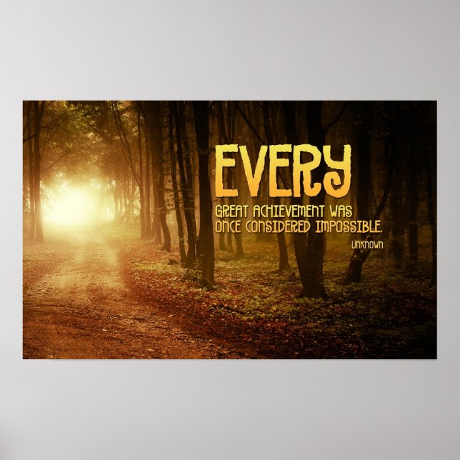 Große Errungenschaften Inspiration Poster Print (Vorne)