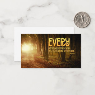 "Große Errungenschaften" Inspiration Zitat Mitteilungskarte