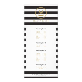 Große erste moderne Monogramm auf fetten Streifen Werbekarte