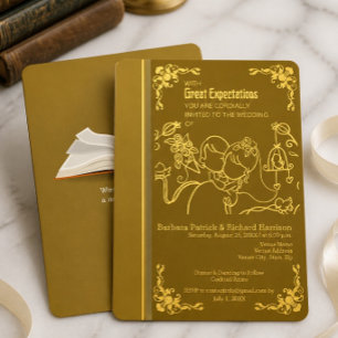 Große Erwartungen Hochzeitseinladung Einladung