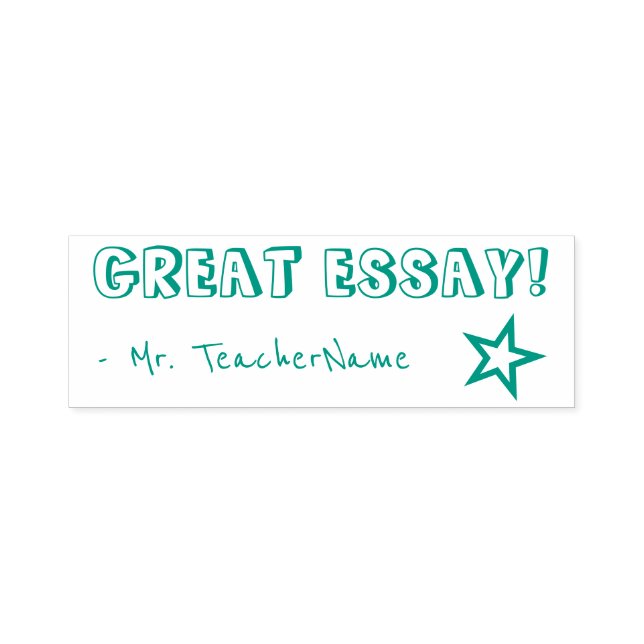 "GROSSE ESSAY!" + Instructor Name Kautschuk Briefm Permastempel (Design)