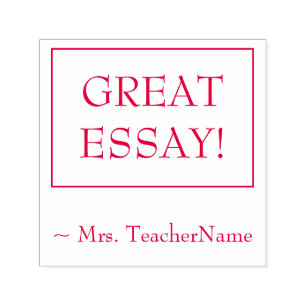 "GROSSE ESSAY!" Trainer-Feedback-Gummi-Briefmarke Permastempel