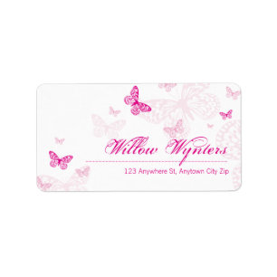 GROSSE ETIKETT SIEGEL:: Schmetterlinge 1 Adressaufkleber