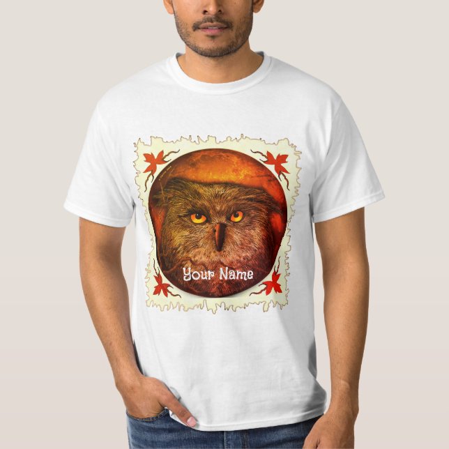 Große Eule  T-Shirt (Vorderseite)
