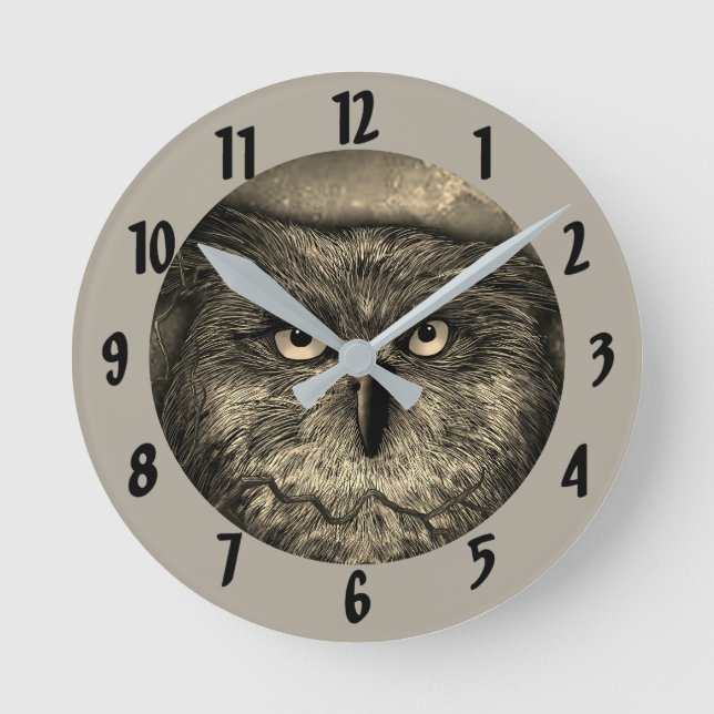 Große Eule Uhr (Vorderseite)