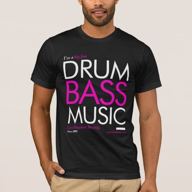 Große Fan-Trommel-und Bass-Musik T-Shirt (Vorderseite)