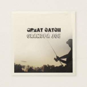 Große Fänge - Künstlerische Fischer Fischerei Pers Serviette