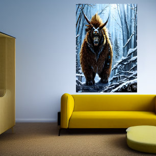 Große Fantasiebeere AI Art Poster