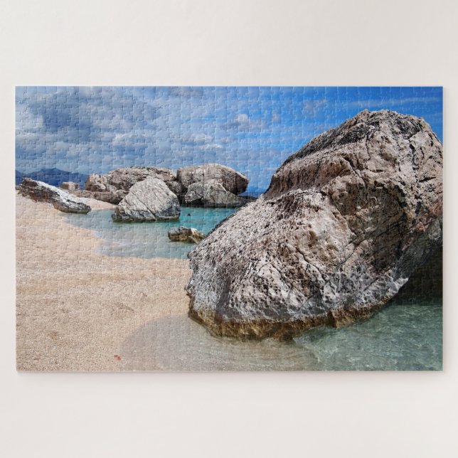 Große Felsen in Cala Mariolu setzen auf Puzzle (Horizontal)