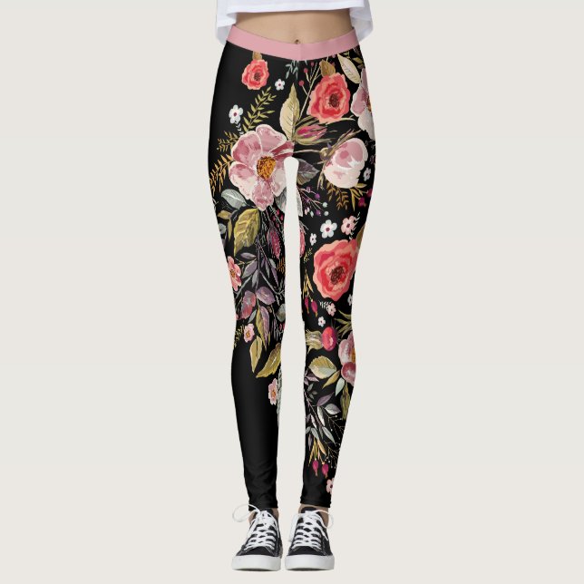 Große, fette, mehrfarbige Leggings (Vorderseite)