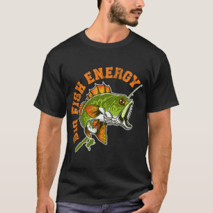 Große Fisch Energie Lustige Fangtechniken T-Shirt