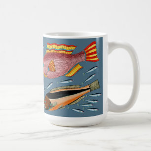 Große Fische essen die kleinen Fische Kaffeetasse