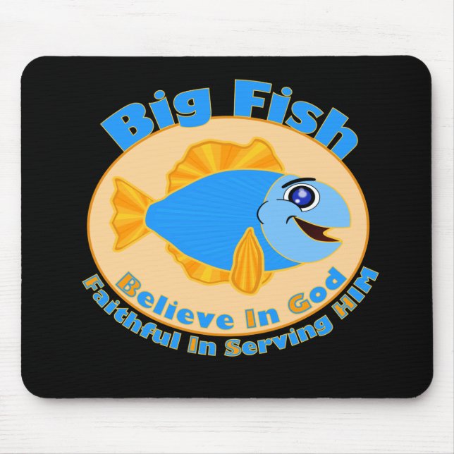 Große Fische glauben an Gott Mousepad (Vorne)