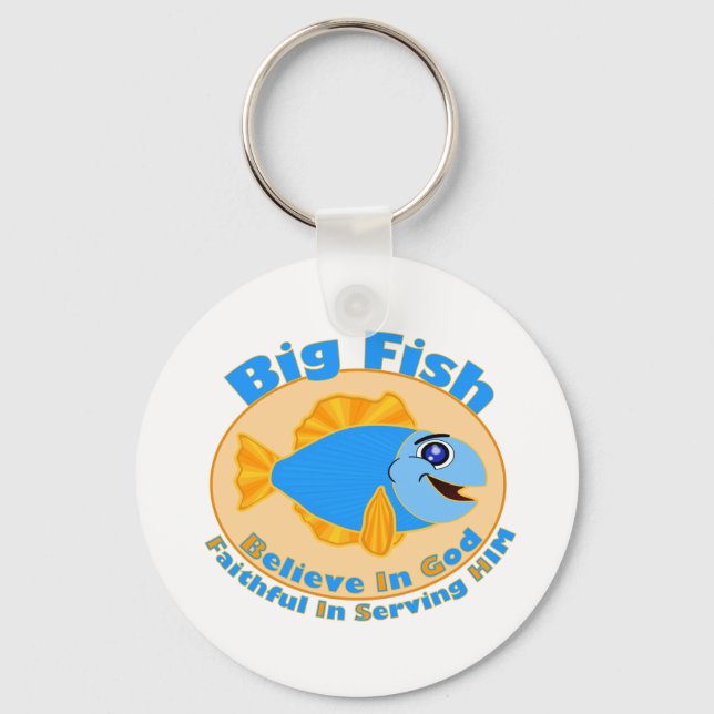 Große Fische glauben an Gott Schlüsselanhänger (Vorderseite)